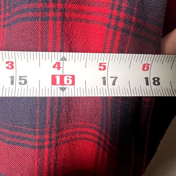 J. Crew Sz XXS Long-Sleeve Flannel Shirt Dress Red Navy Checkered 100% Cotton - Picture 10 of 11